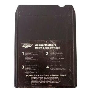 Frank Zappa Mothers Roxy & Elsewhere 8-Track Tape 1974 DiscReet‎ DIS 2D8 2202